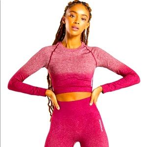 Gymshark Adapt Ombré Seamless Long Sleeve Crop Top